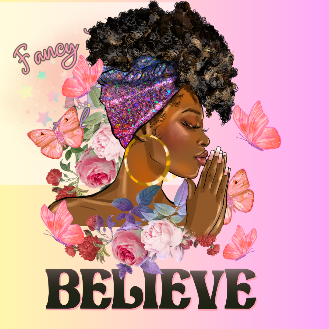 Believe Pink- Full Colored DTF and mug Decal