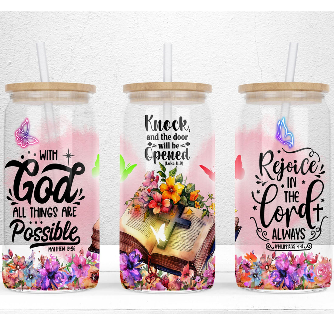 With God all things -Full Color 16oz cup wrap